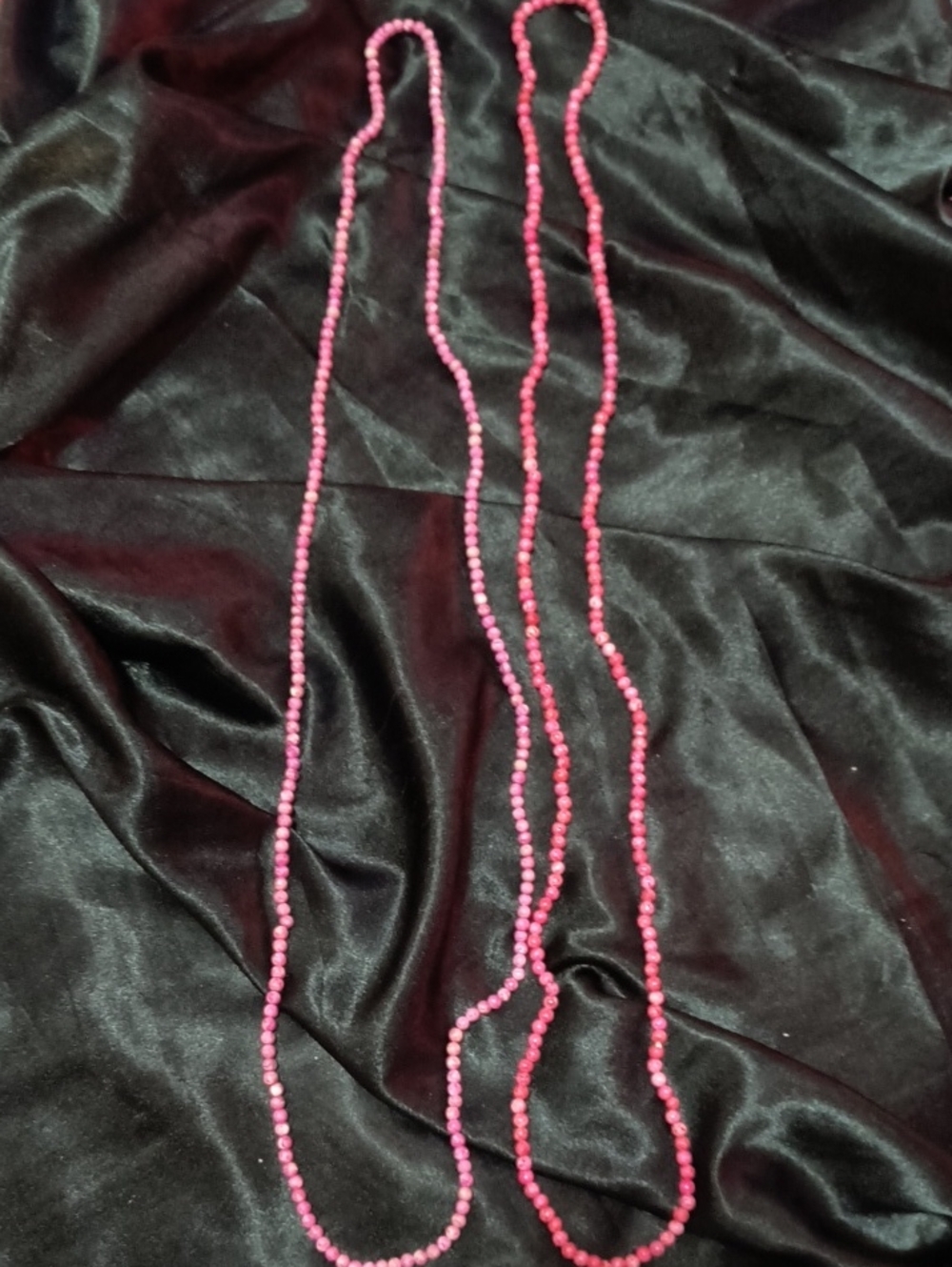 Two Strands Minimalist 34" Handmade Seed Beaded  Necklace